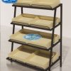 Kệ rau củ quả 4 tầng khay gỗ
