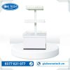 Ụ khuyến mãi 3 tầng bằng sắt sơn tĩnh điện, thiết kế ba tầng tiện lợi cho trưng bày hàng khuyến mãi tại siêu thị
