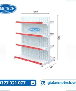 Kệ đôi tôn đục lỗ 4 tầng x C150 x D120 (cm)