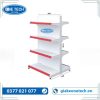 Kệ siêu thị đôi tôn liền 4 tầng, kích thước C150 x D90 cm, thiết kế chắc chắn, tối ưu không gian trưng bày.