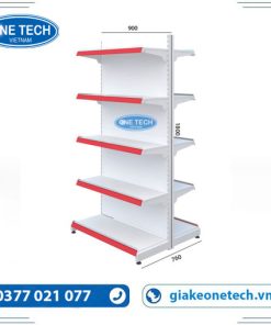 Kệ đôi tôn liền 5 tầng kích thước C180 x D90 (cm), thiết kế vững chắc, phù hợp cho không gian lưu trữ.