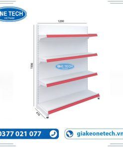 Kệ đơn tôn liền 4 tầng kích thước C150 x D120 cm, thiết kế chắc chắn, phù hợp để lưu trữ đồ dùng trong gia đình, văn phòng.