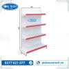 Kệ đơn siêu thị tôn liền 4 tầng kích thước C150 x D90 (cm), thiết kế chắc chắn, tiện dụng cho việc trưng bày hàng hóa tại siêu thị.