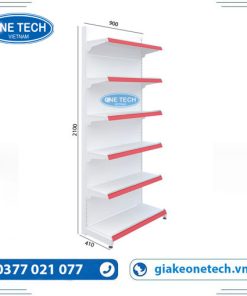 Kệ đơn siêu thị tôn liền 6 tầng cao 210cm, dài 90cm, thiết kế chắc chắn, giúp tối ưu trưng bày hàng hóa.