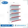 Kệ siêu thị đơn tôn lỗ 5 tầng, cao 180cm, dài 120cm, chất liệu tôn sơn tĩnh điện, phù hợp trưng bày hàng hóa.