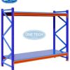 Kệ trung tải 2 tầng bằng thép, chịu lực tốt, phù hợp cho kho hàng vừa và nhỏ