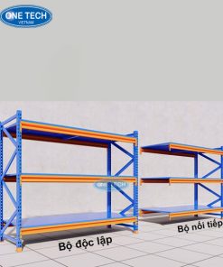Giá kệ trung tải 3 tầng bằng sắt lắp ghép tiện lợi, dùng trong nhà kho nhỏ và vừa