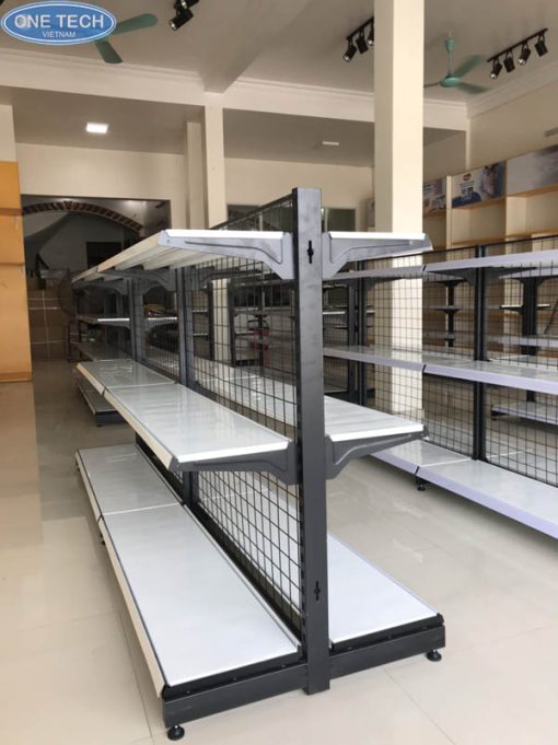 Kệ đôi lưng lưới 3 tầng dài 90cm