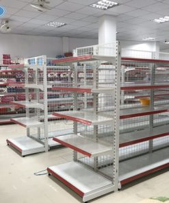 Kệ đôi lưng lưới 5 tầng dài 120cm