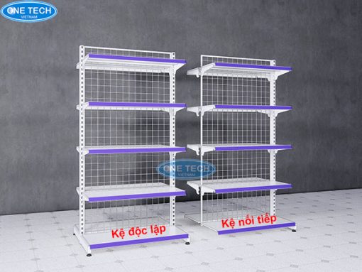 Kệ đôi nối tiếp 5 tầng lưng lưới