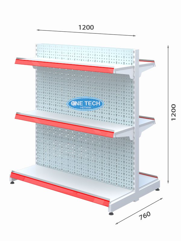 Kệ đôi tôn đục lỗ 3 tầng Onetech chất lượng cao