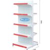 Kệ đôi tôn đục lỗ 5 tầng x C180 x D70 (cm)