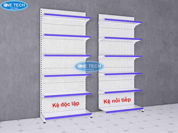 Kệ đơn 6 tầng tôn đục lỗ bộ độc lập và nối tiếp