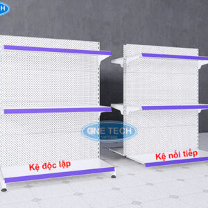 Kệ đôi nối tiếp 3 tầng tôn đục lỗ