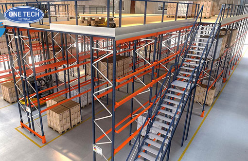 Cách phân loại hàng hóa hiệu quả bằng hệ thống kệ sàn Mezzanine nhiều tầng trong kho xưởng
