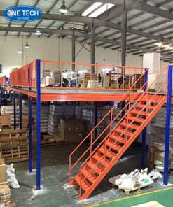 Cấu trúc kệ sàn Mezzanine hai tầng chắc chắn, hỗ trợ mở rộng diện tích kho nhanh chóng