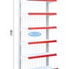 Kệ siêu thị đơn lưng lưới 6 tầng kích thước C210 x D70, thiết kế chắc chắn, phù hợp cho cửa hàng tạp hóa, siêu thị.