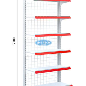 Kệ siêu thị đơn lưng lưới 6 tầng x C210 x D70