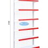 Kệ siêu thị đơn lưng lưới 6 tầng cao 210cm, dài 90cm, thiết kế chắc chắn, tối ưu không gian trưng bày sản phẩm.
