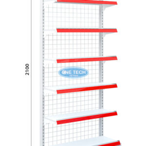 Kệ siêu thị đơn lưng lưới 6 tầng x C210 x D90 (cm)