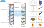 Thông số kỹ thuật cơ bản của mẫu kệ tải trọng nặng 6 tầng