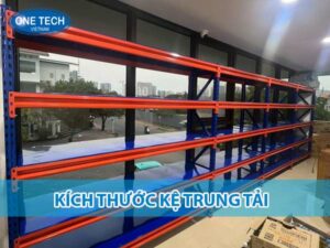 Kệ trung tải với kích thước đa dạng, chịu lực tốt, phù hợp cho kho hàng và nhà xưởng.