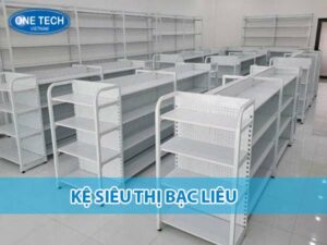 Kệ siêu thị tại Bạc Liêu với thiết kế chắc chắn, bền bỉ, giúp sắp xếp hàng hóa khoa học và thu hút khách hàng.
