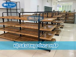 Kệ siêu thị chất lượng cao tại Đồng Tháp, thiết kế chắc chắn, giúp sắp xếp hàng hóa gọn gàng, chuyên nghiệp.