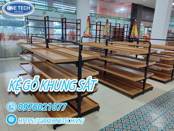 Mua kệ gỗ khung sắt chất lượng ở đâu