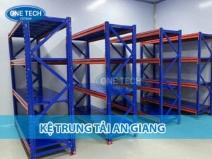 Kệ trung tải An Giang chịu lực tốt, thiết kế chắc chắn, phù hợp cho kho hàng và cửa hàng.