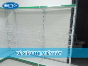 Kệ siêu miền Tây chắc chắn, thiết kế đa năng giúp trưng bày hàng hóa hiệu quả cho cửa hàng tạp hóa, siêu thị.