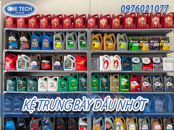 Kệ trưng bày dầu nhớt