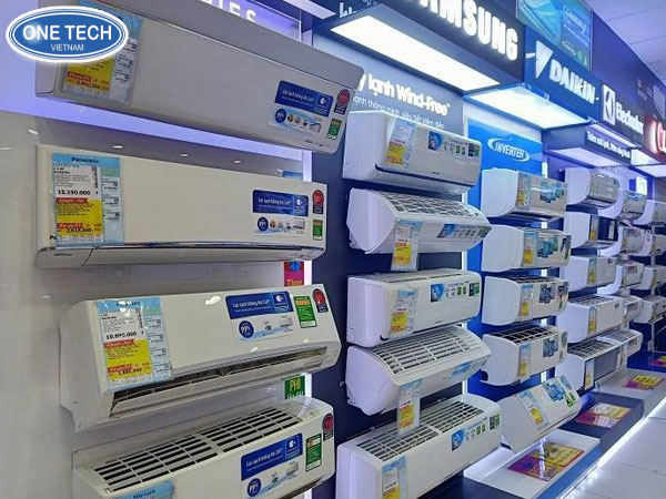 Kệ trưng bày máy điều hòa tôn liền cao cấp