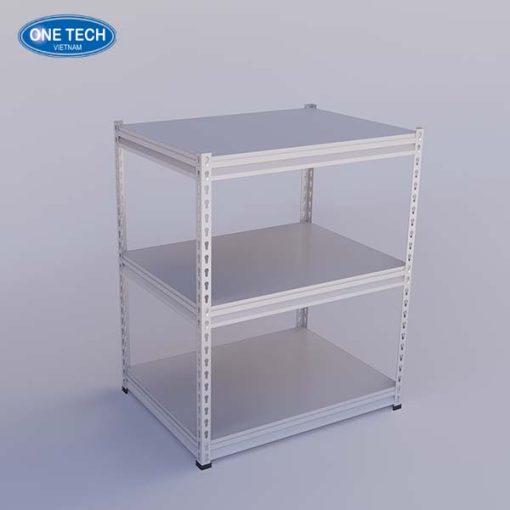 Kệ V cài 3 tầng màu trắng, thiết kế chắc chắn, tối ưu không gian trưng bày xe đạp trong cửa hàng và showroom.