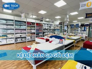 Kệ để chăn ga gối đệm gỗ cao cấp, giúp không gian phòng ngủ gọn gàng, ngăn nắp