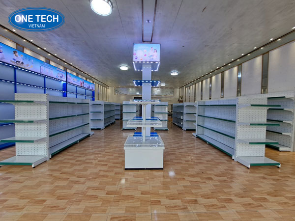 Kệ trưng bày sữa siêu thị - Giải pháp tối ưu cho không gian bán hàng Kệ siêu thị sữa với nhiều sản phẩm được sắp xếp ngăn nắp, thuận tiện cho khách hàng lựa chọn