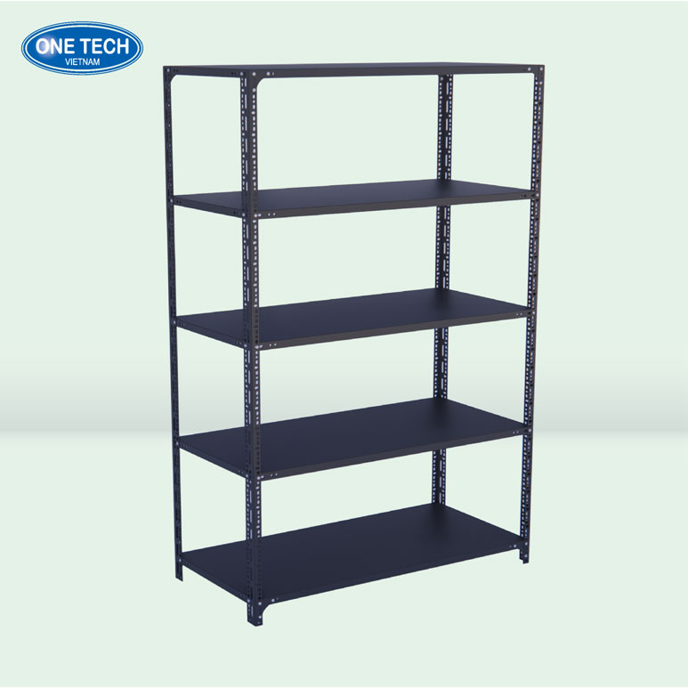 Kệ sắt V lỗ đa năng để đồ gia dụng tiện lợi và chắc chắn Kệ sắt V lỗ 4 tầng để đồ gia dụng, màu đen, chịu lực tốt, phù hợp dùng trong nhà bếp và nhà kho