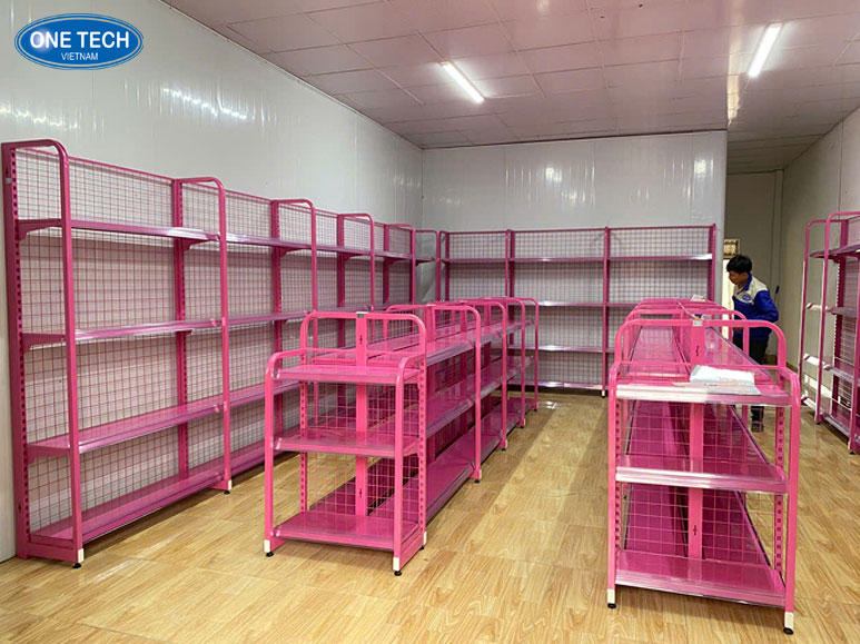 Kệ siêu thị phổ thông chất lượng cao – Giải pháp trưng bày hiệu quả Kệ siêu thị phổ thông 5 tầng tôn sơn tĩnh điện, phù hợp cho cửa hàng tạp hóa và siêu thị mini