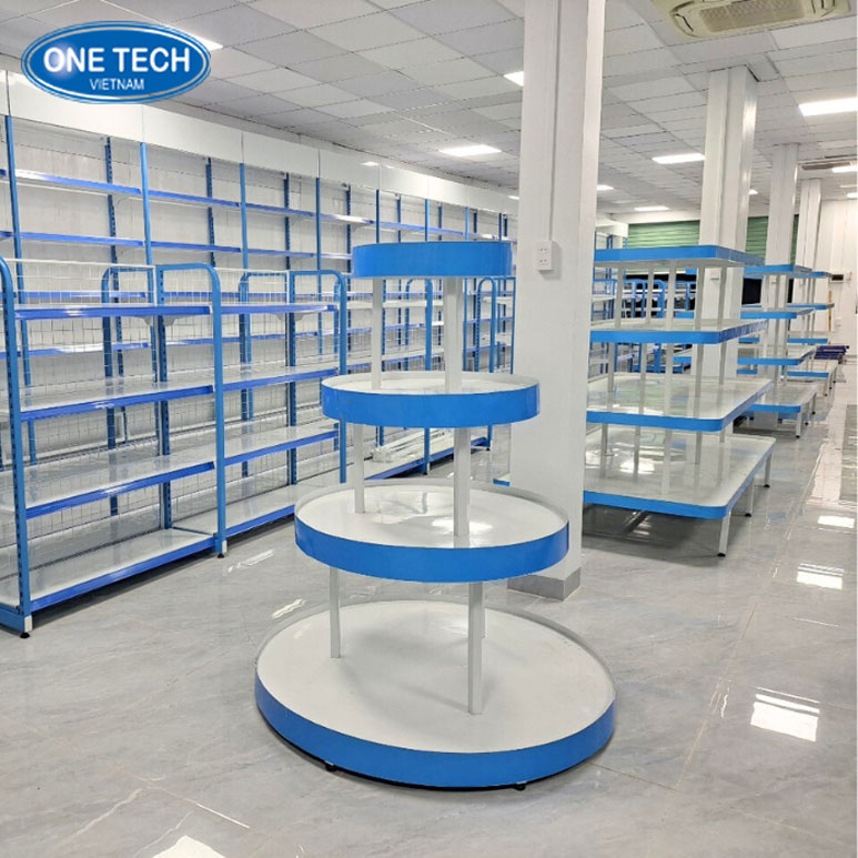 Kệ tròn siêu thị đẹp, giá tốt - One Tech Kệ tròn siêu thị đẹp, chất lượng cao từ One Tech, thiết kế hiện đại và giá thành hợp lý