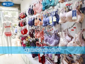 Kệ trưng bày đồ lót nhiều tầng bằng sắt sơn tĩnh điện, dùng trong shop thời trang nữ