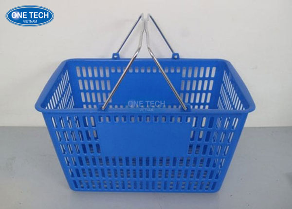 Giỏ kéo siêu thị màu đen dung tích lớn cho cửa hàng bán lẻ Giỏ đựng hàng siêu thị kéo tay màu đen có bánh xe và tay cầm nhựa