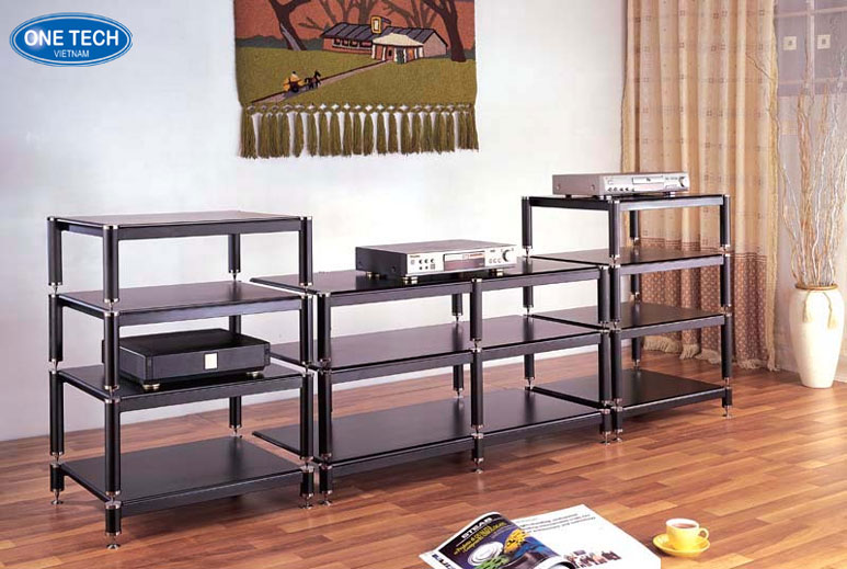 Kệ để amply giúp bảo quản và trưng bày thiết bị âm thanh gọn gàng Kệ để amply bằng sắt sơn tĩnh điện, thiết kế nhiều tầng chắc chắn, dùng để đặt thiết bị âm thanh