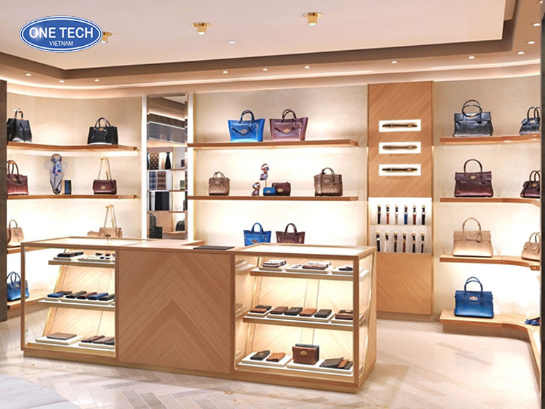 Kệ để túi xách được thiết kế theo yêu cầu, giá rẻ, chất lượng cao phù hợp trưng bày tại cửa hàng