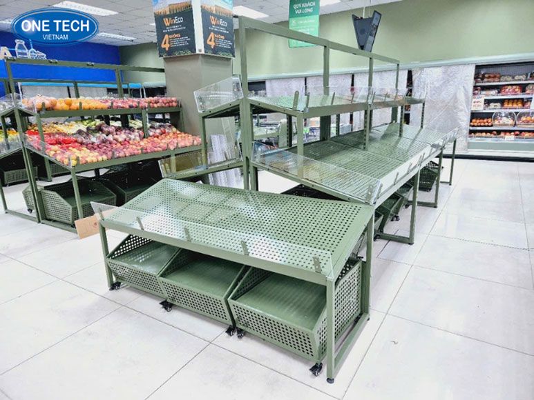 Kệ siêu thị Vinmart – Giải pháp trưng bày tối ưu cho cửa hàng hiện đại Hình ảnh kệ siêu thị Vinmart nhiều kích cỡ, phù hợp cho từng khu vực trưng bày