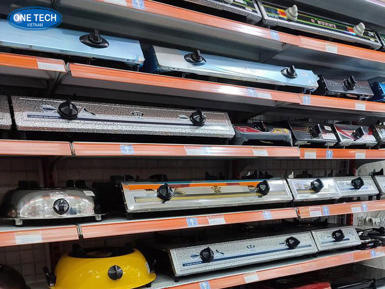 Mẫu kệ trưng bày bếp gas thiết kế thực dụng – Tăng hiệu quả sắp xếp và tiếp thị Giá kệ trưng bày bếp gas kiểu dáng tối ưu, dễ lắp ráp, giúp tổ chức sản phẩm khoa học trong cửa hàng