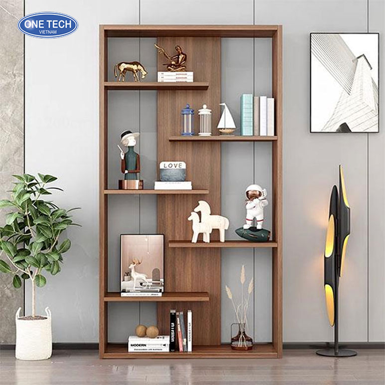 Kệ trưng bày cúp bằng gỗ thiết kế ziczac sáng tạo, nổi bật và khác biệt