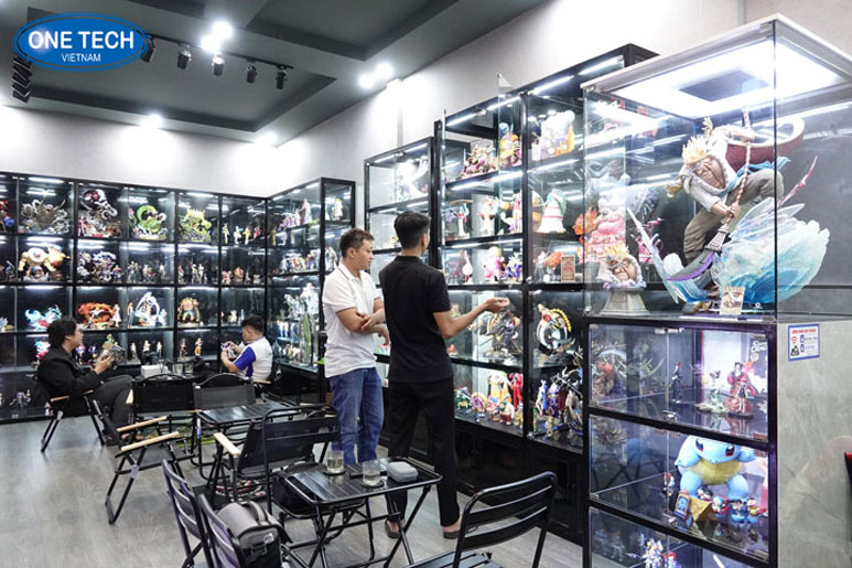 Mẫu kệ trưng bày anime nổi bật cho góc sưu tầm cá nhân Kệ trưng bày mô hình anime đa tầng, thiết kế phù hợp với sở thích người sưu tầm