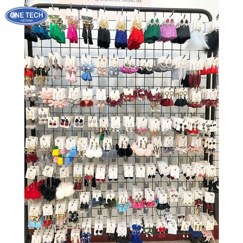 Kệ lưng lưới treo phụ kiện thời trang nhỏ gọn, giá rẻ, tiện lợi Kệ lưng lưới trưng bày dây buộc tóc, hoa tai, phụ kiện trang sức thời trang cho cửa hàng