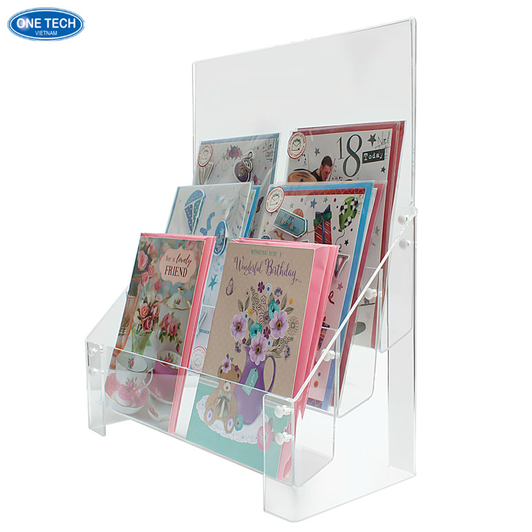 Kệ acrylic trưng bày thiệp cưới cao cấp trong suốt siêu bền Kệ acrylic trong suốt trưng bày thiệp cưới đẹp, sang trọng và bền bỉ