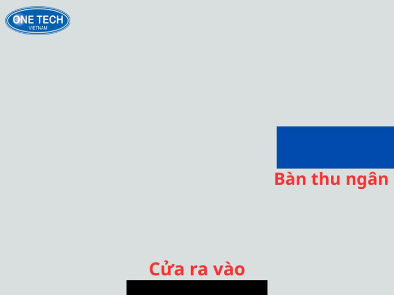 Bố trí quầy tính tiền chính giữa mặt bên tối ưu không gian bán hàng Quầy tính tiền siêu thị bố trí ở giữa mặt bên, thuận tiện cho khách thanh toán